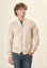 Angelico Giacca zip blu navy toppe misto cashmere Offerte stagionali