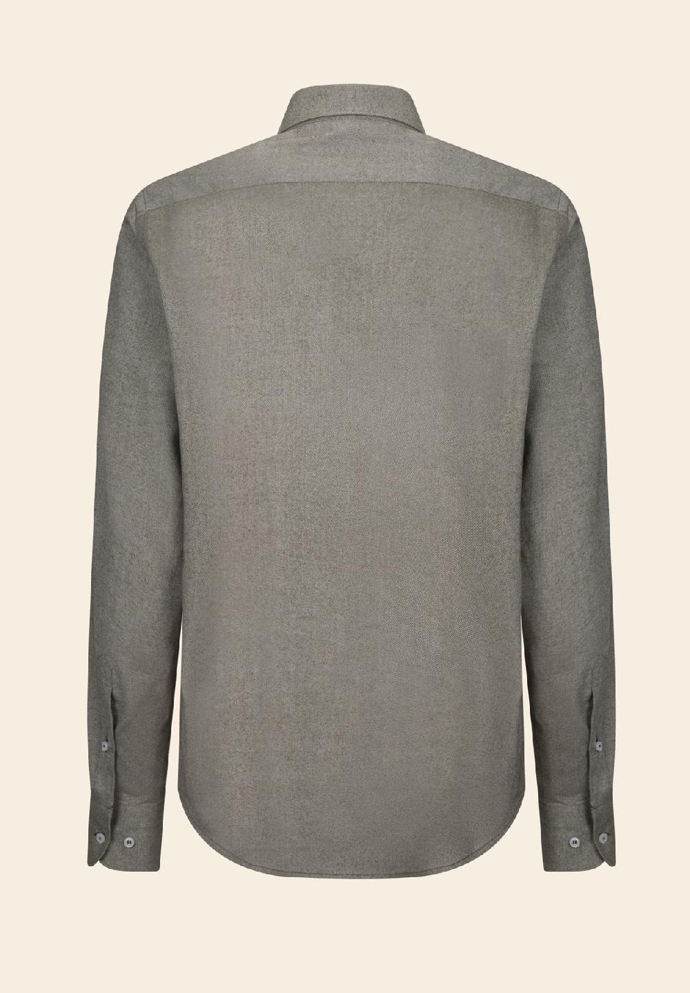 Angelico Camicia verde flanella cotone regular fit Ultimo giorno