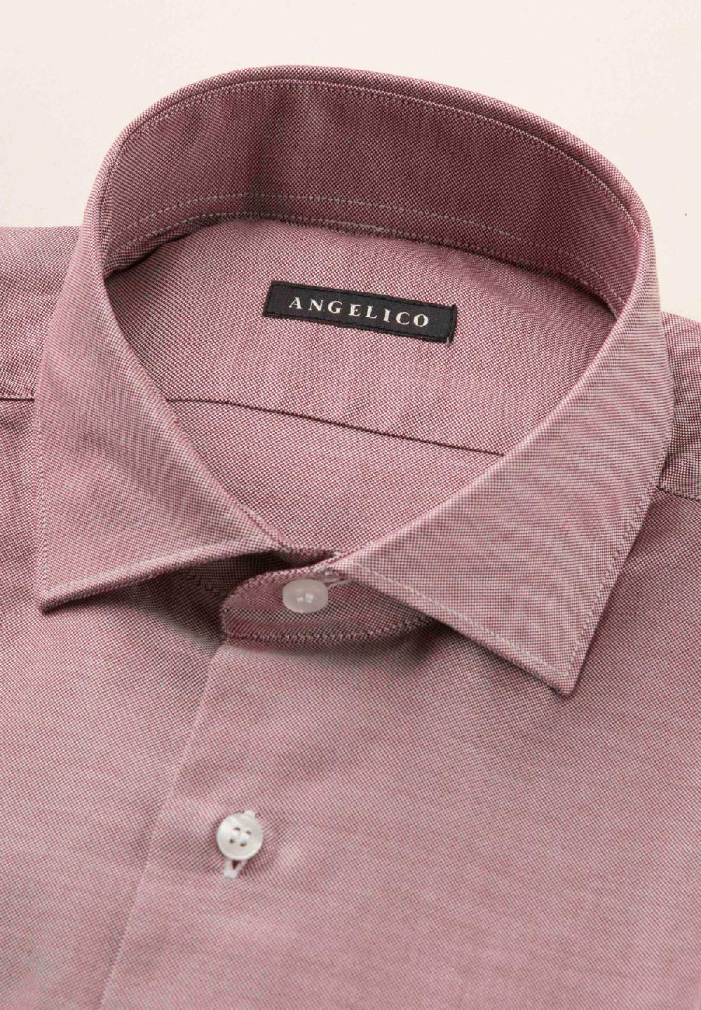 Angelico Camicia rossa oxford cotone slim fit Fino al 50% di sconto