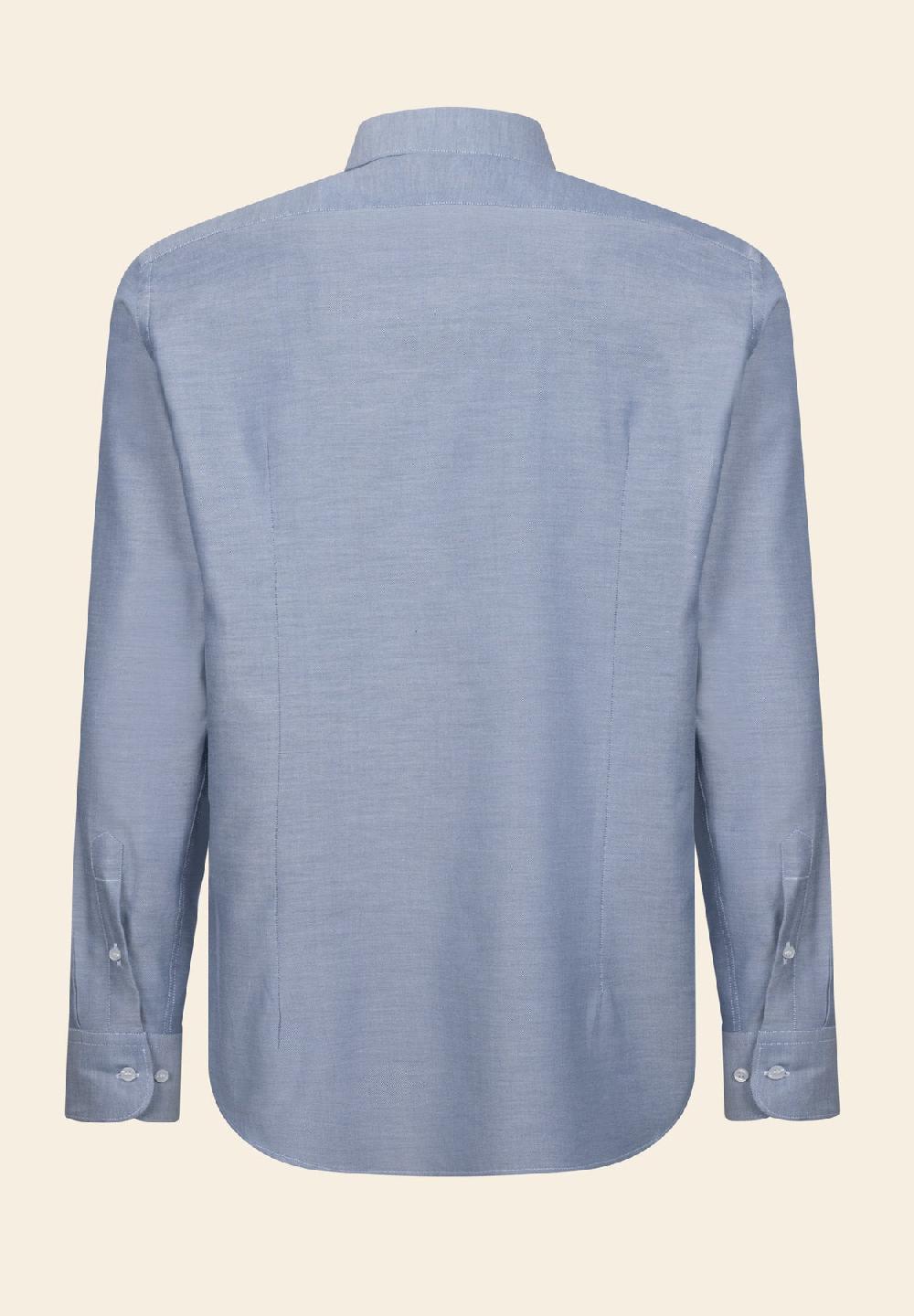 Angelico Camicia blu oxford cotone slim fit Fino al 65% di sconto