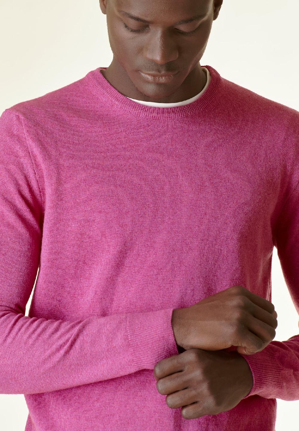 Angelico Girocollo rosa antico misto-cashmere Sostegno trimestrale