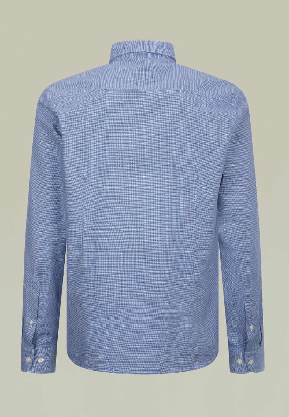 Angelico Camicia azzurra microdisegno jacquard regular fit 50% di sconto con spedizione gratuita