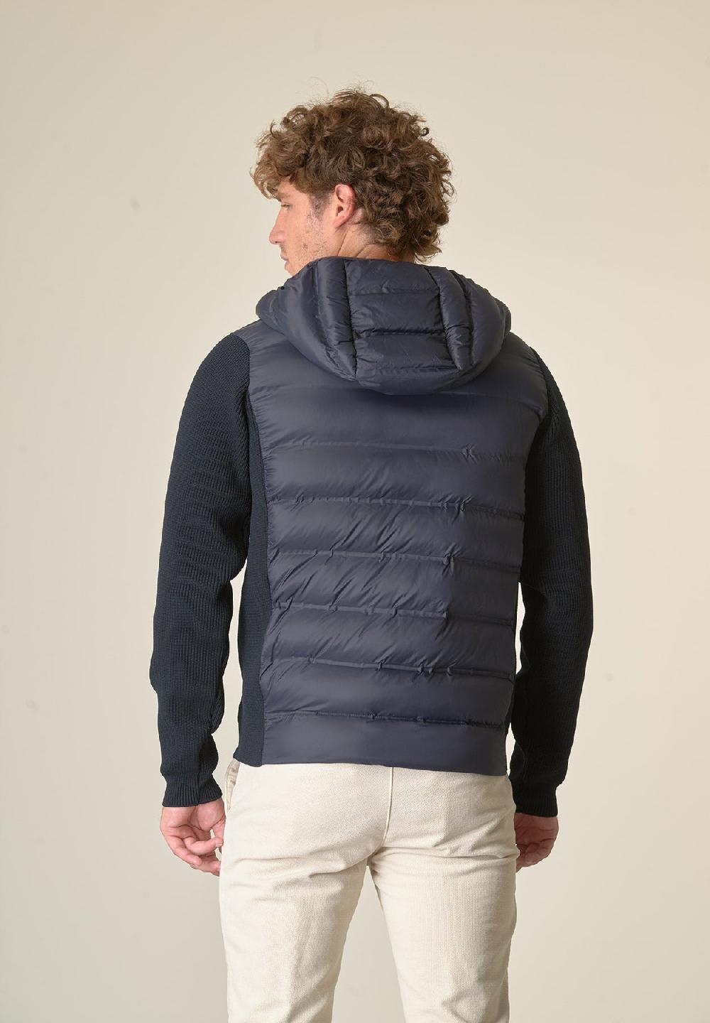 Angelico Giubbotto blu maniche maglia In Linea
