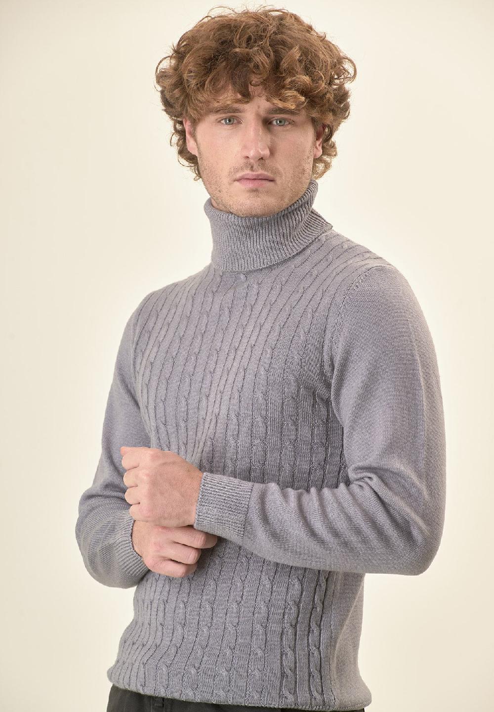 Angelico Dolcevita grigio trecce lana acidata Vendita