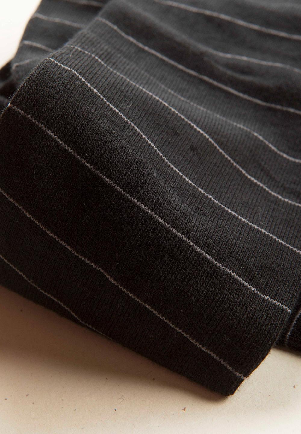 Angelico Calza nero righe cotone stretch Presa