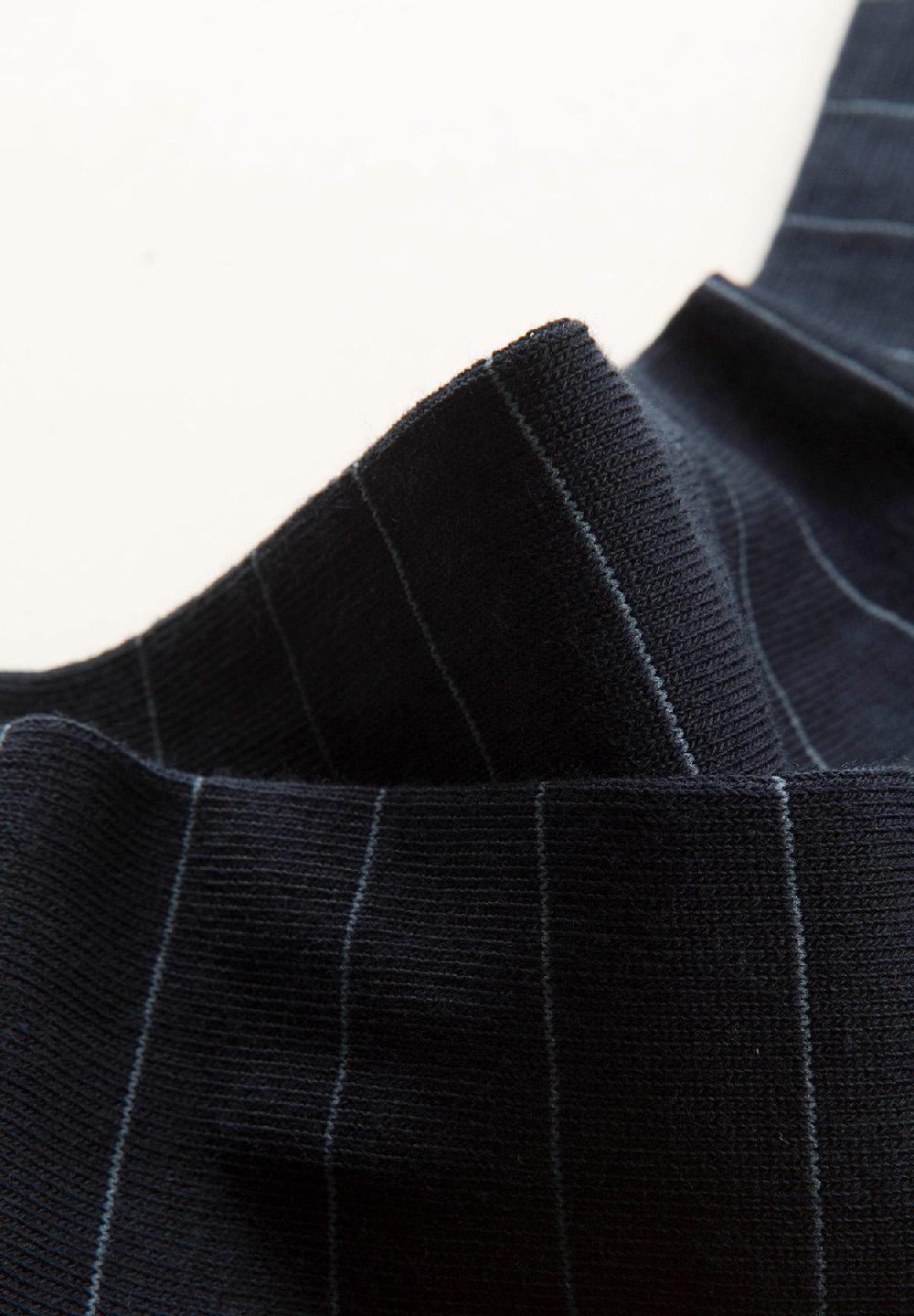 Angelico Calza blu notte righe cotone stretch Sconto