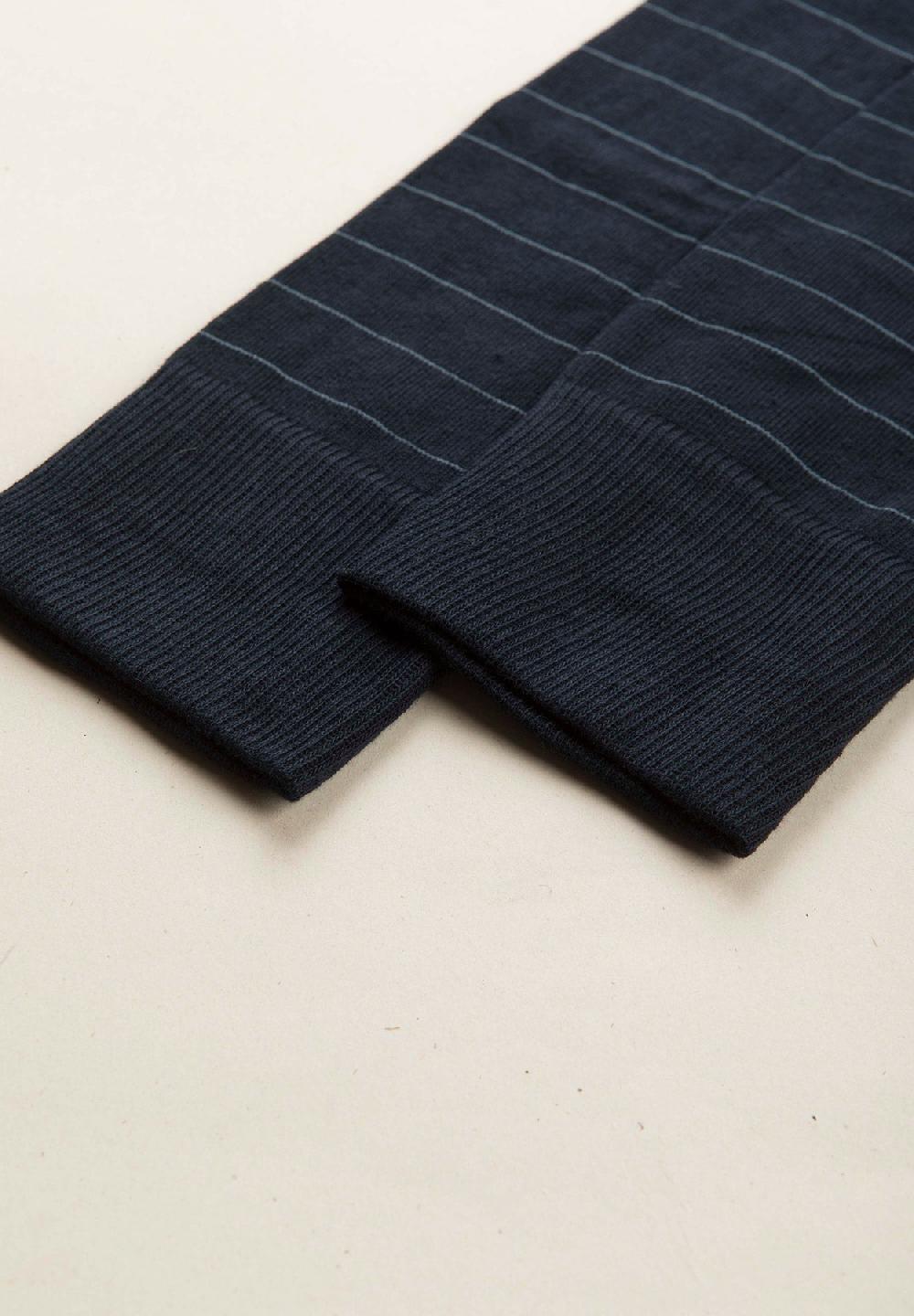 Angelico Calza blu notte righe cotone stretch Sconto