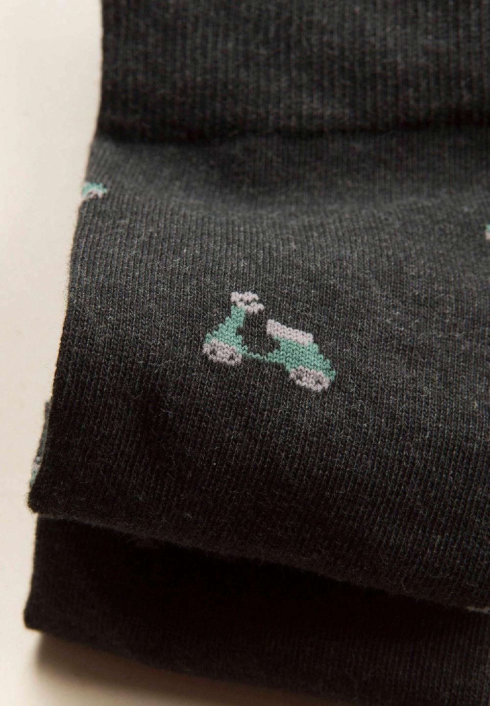 Angelico Calza antracite fantasia vespe cotone stretch Online