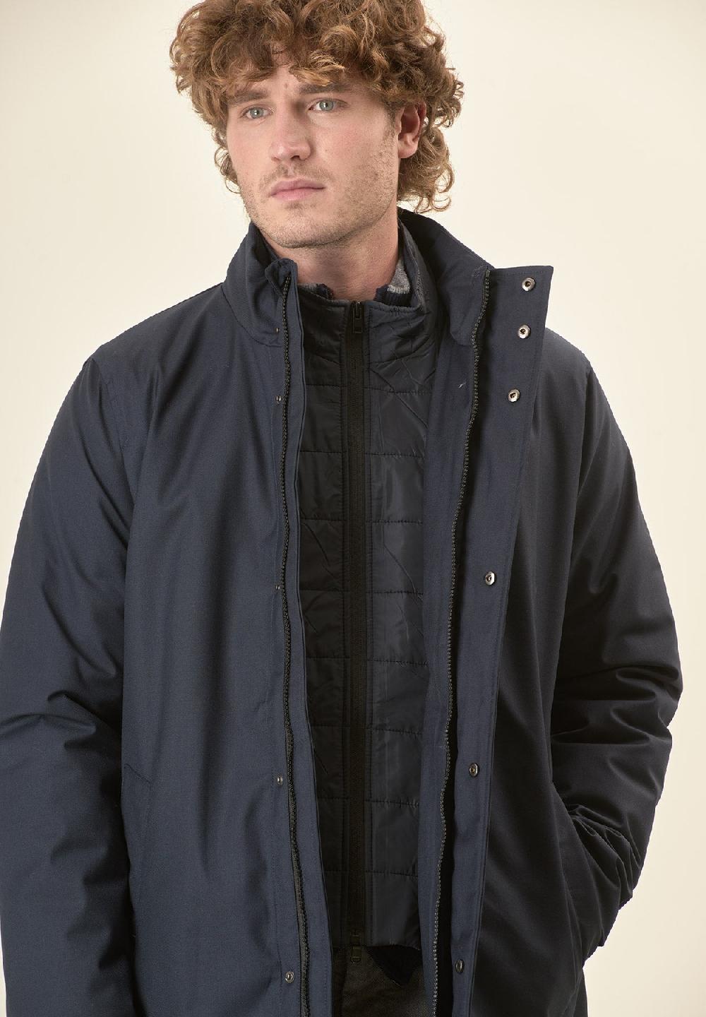 Angelico Giaccone city coat blu pettorina removibile Vendita Economica