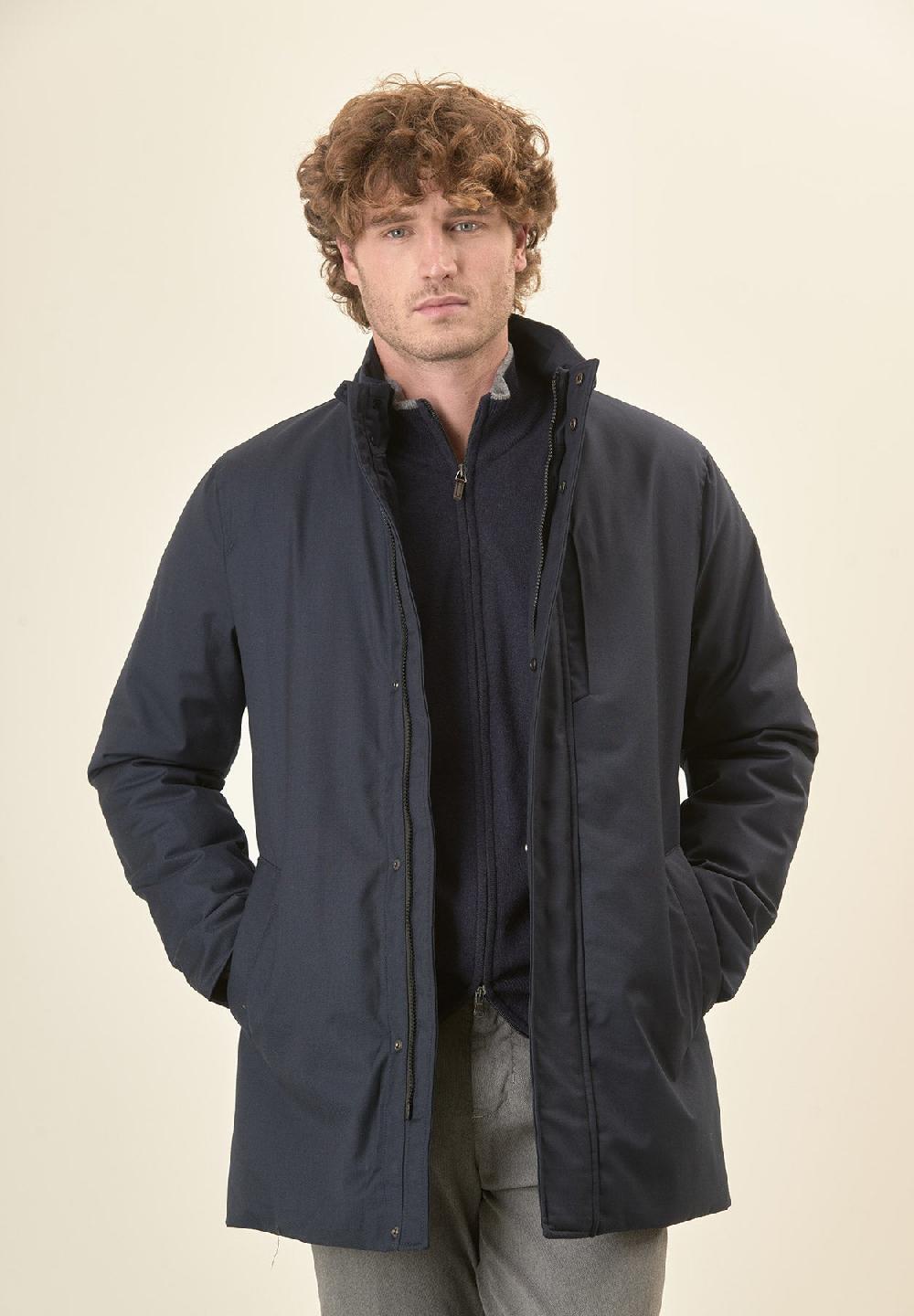 Angelico Giaccone city coat blu pettorina removibile Vendita Economica