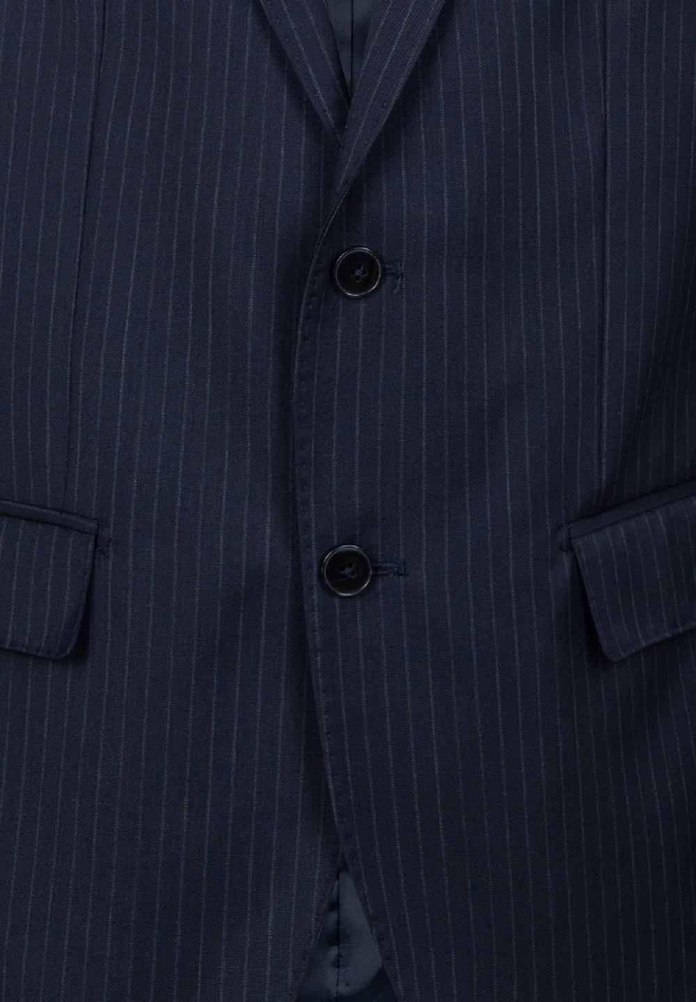 Angelico Abito blu gessato lana vergine comfort fit Saldi Di Fabbrica