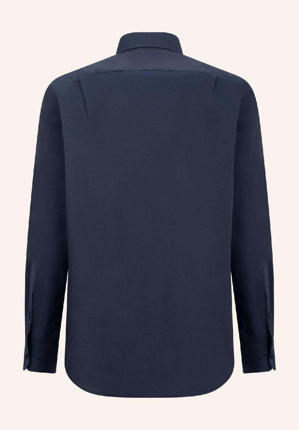 Angelico Camicia blu oxford cotone comfort fit Vendite Flash