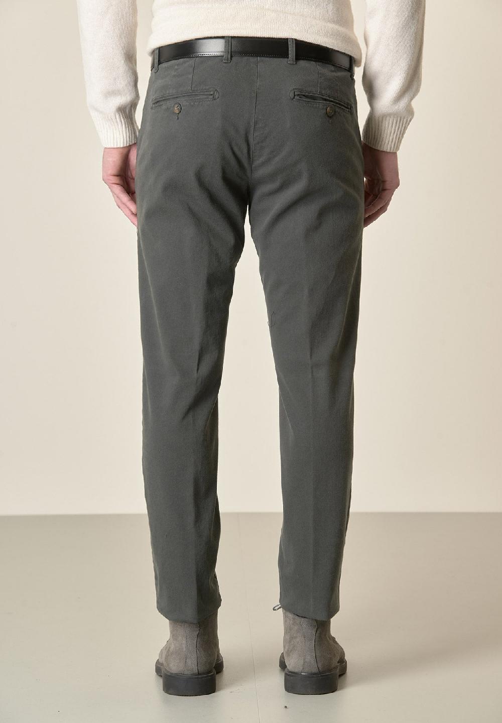 Angelico Pantalone piombo gabardina cotone stretch slim fit Latest fashion