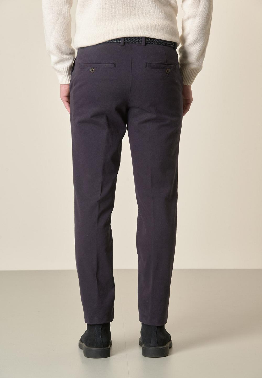 Angelico Pantalone blu sartoriale gabardina cotone regular fit Offerte stagionali