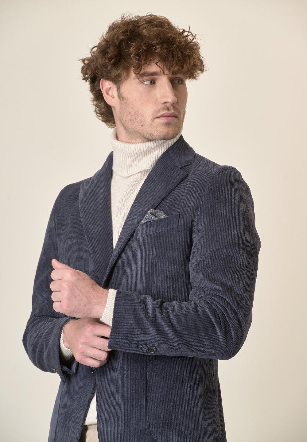 Angelico Giacca blu velluto Offerte giornaliere