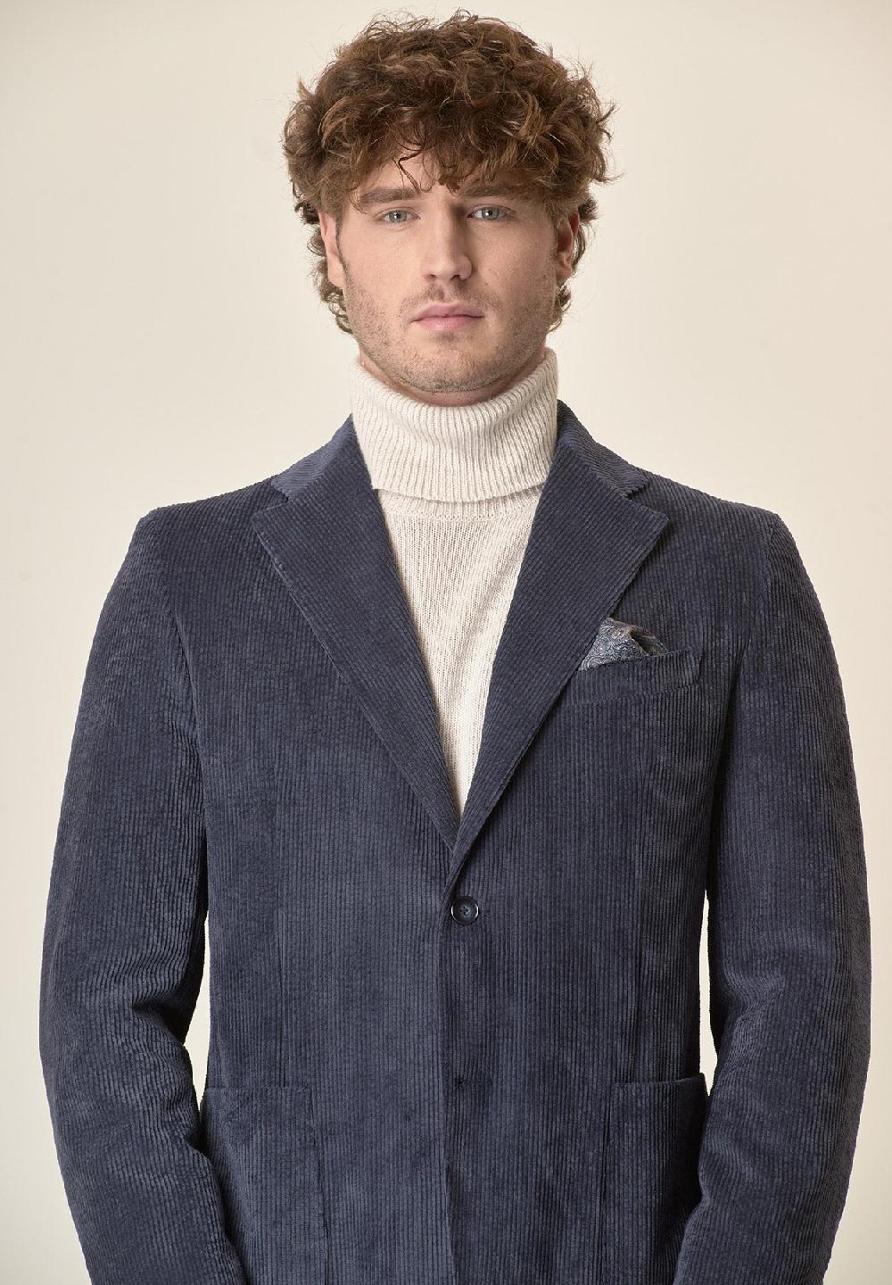 Angelico Giacca blu velluto Offerte giornaliere