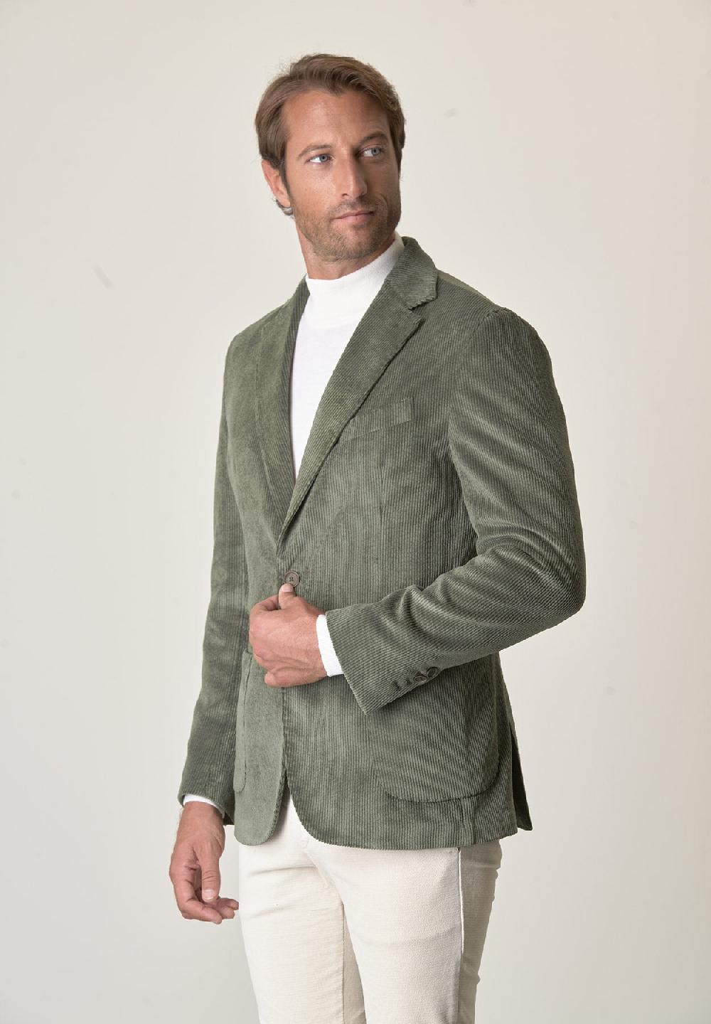 Angelico Giacca verde velluto Offerte speciali