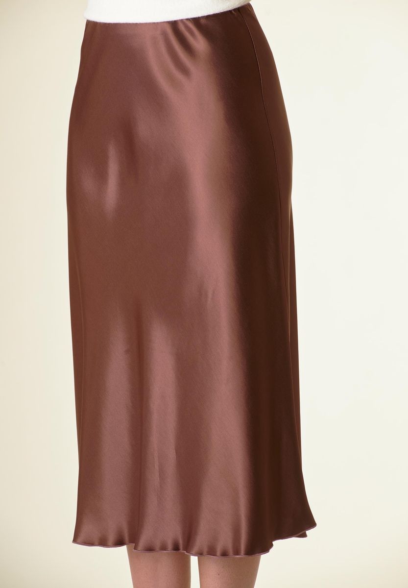 Angelico Longuette moro satin svasata Prezzo basso