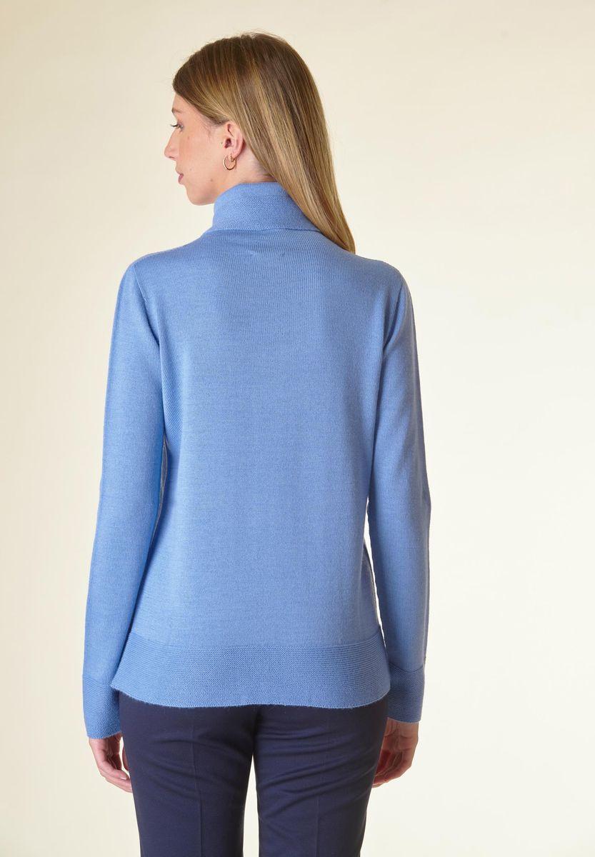 Angelico Dolcevita azzurro bordi alti lavorati Fino al 60% di sconto