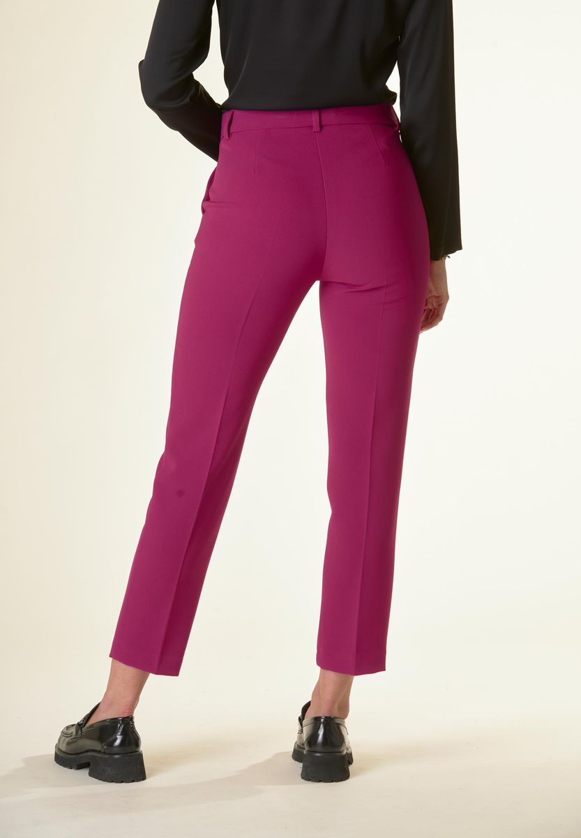 Angelico Pantalone ciclamino crepe sigaretta Esporta salva
