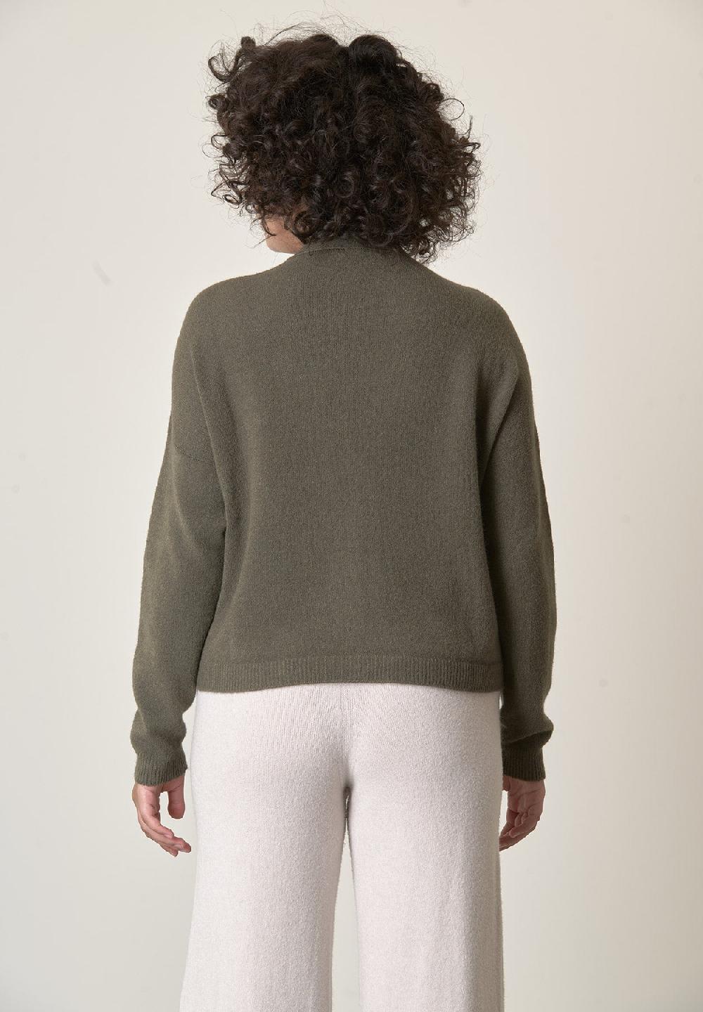 Angelico Cardigan verde muschio bottoni Black Friday Prezzi