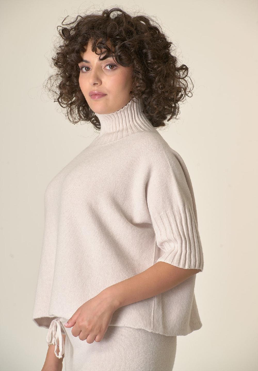 Angelico Lupetto avorio soft manica 3/4 50% di sconto per tempo limitato