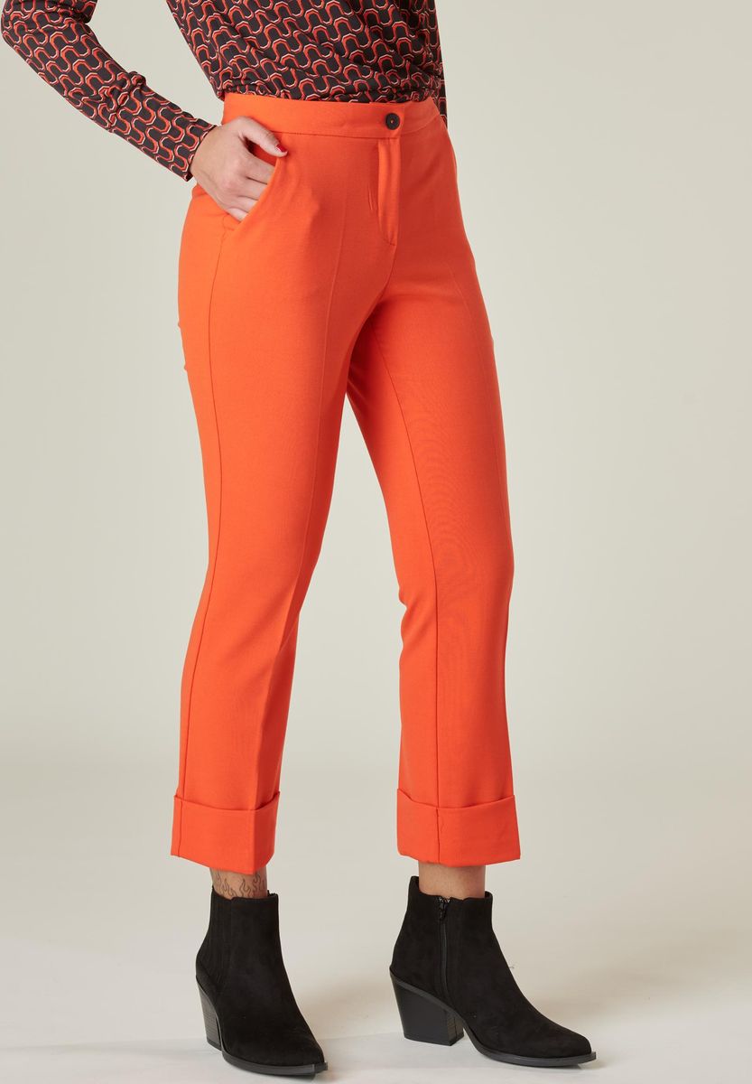 Angelico Pantalone arancio fondo bordo alto Sconti questo mese