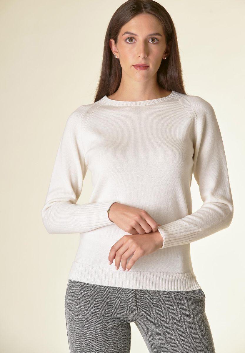 Angelico Maglia panna girocollo raglan Lana-Gatto 2025