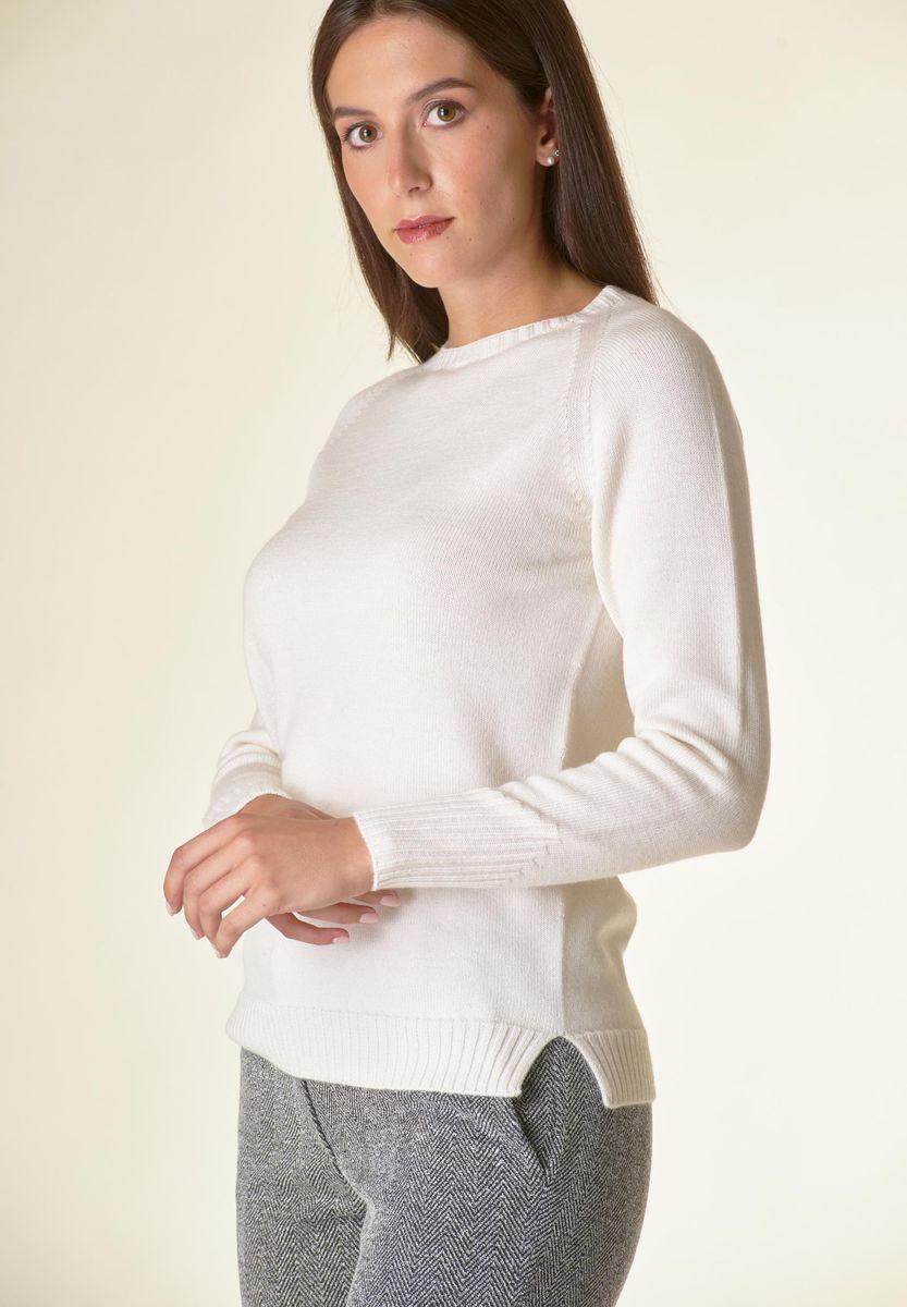 Angelico Maglia panna girocollo raglan Lana-Gatto 2025