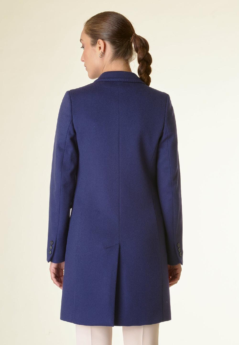 Angelico Cappotto blu corto lana cashmere Spedizione Gratuita