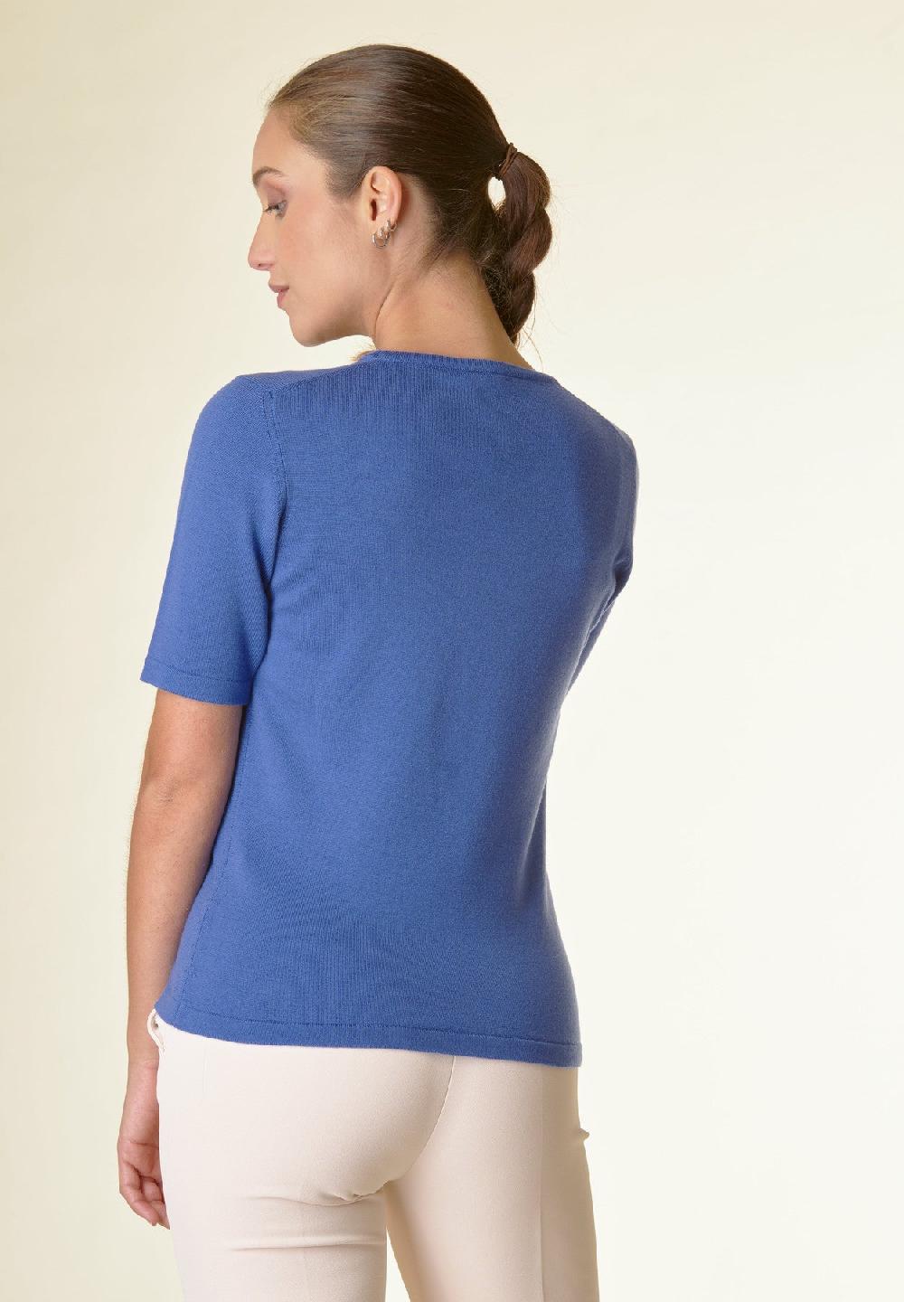Angelico Maglia bluette mezza manica merinos Soddisfazione Garantita