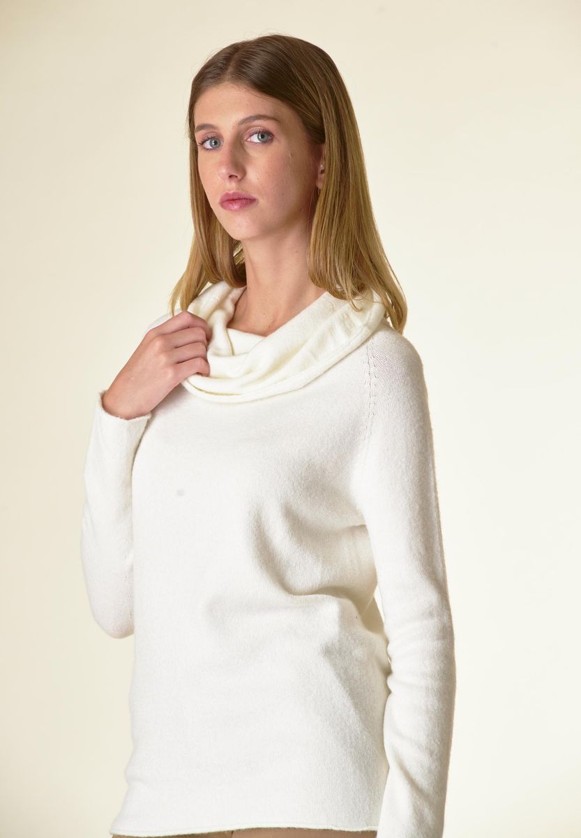 Angelico Maglia panna collo anello viscosa soft Qualità Garantita