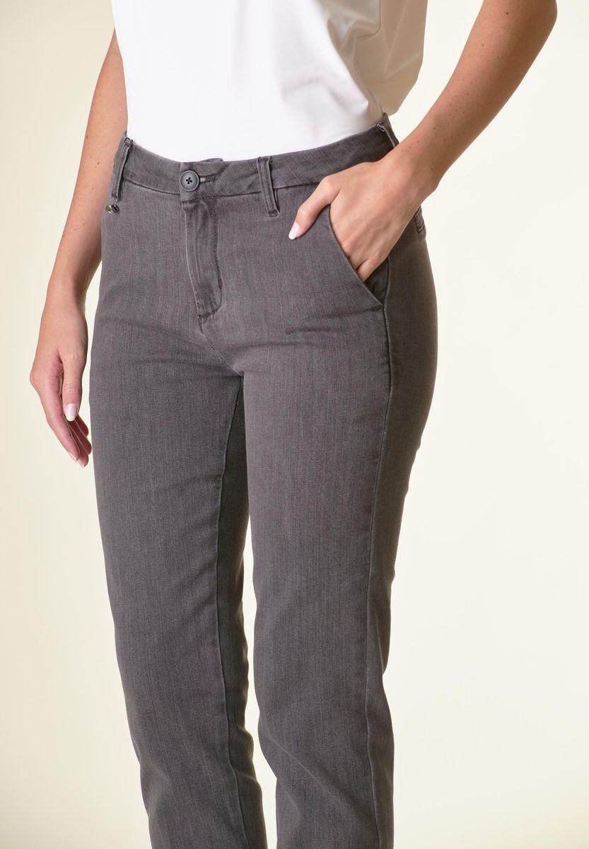 Angelico Jeans grigio sigaretta tasche america Consegna Veloce