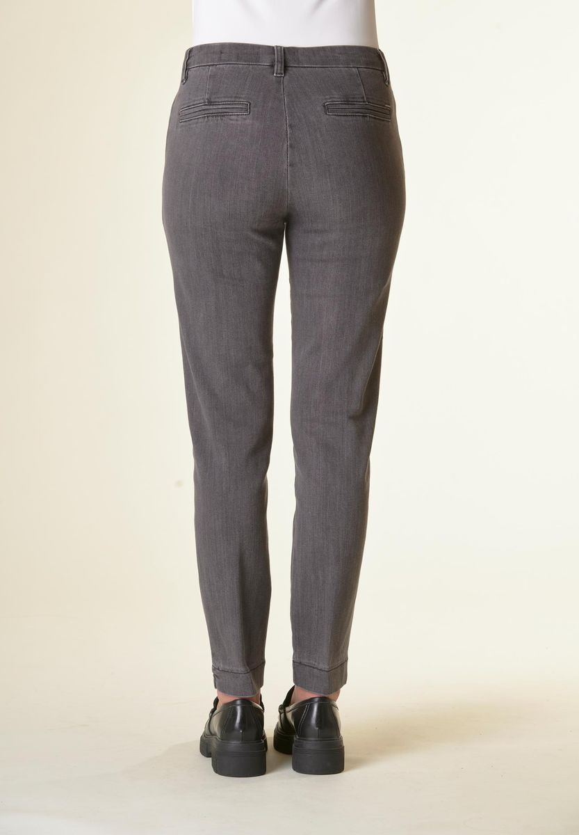 Angelico Jeans grigio sigaretta tasche america Consegna Veloce