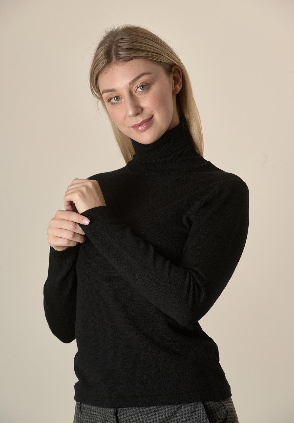 Angelico Dolcevita nero lana merinos Economico