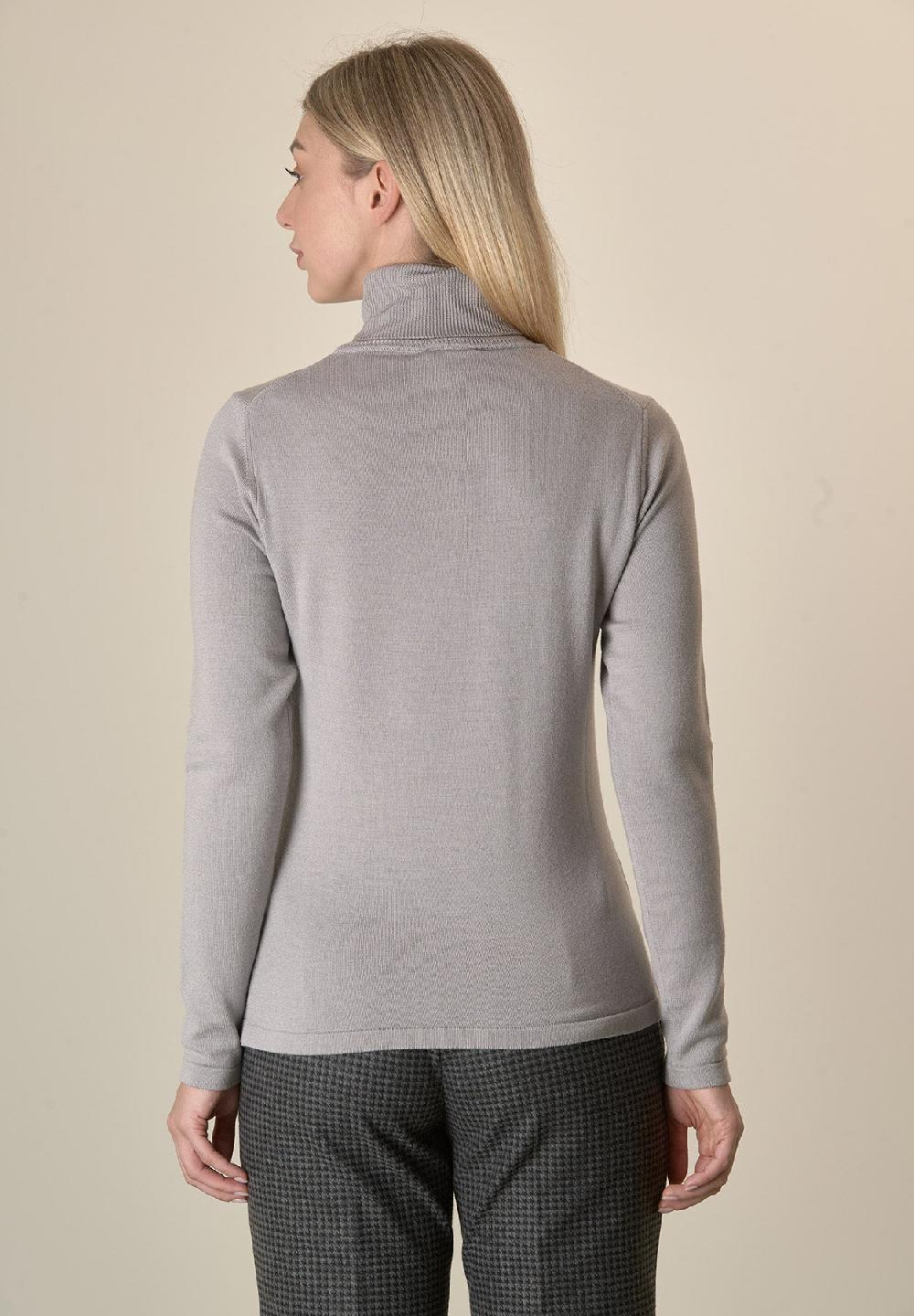 Angelico Dolcevita grigio chiaro lana merinos Online