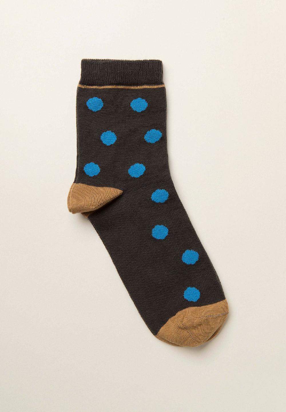Angelico Calzino marrone pois misto cotone Flash Sale