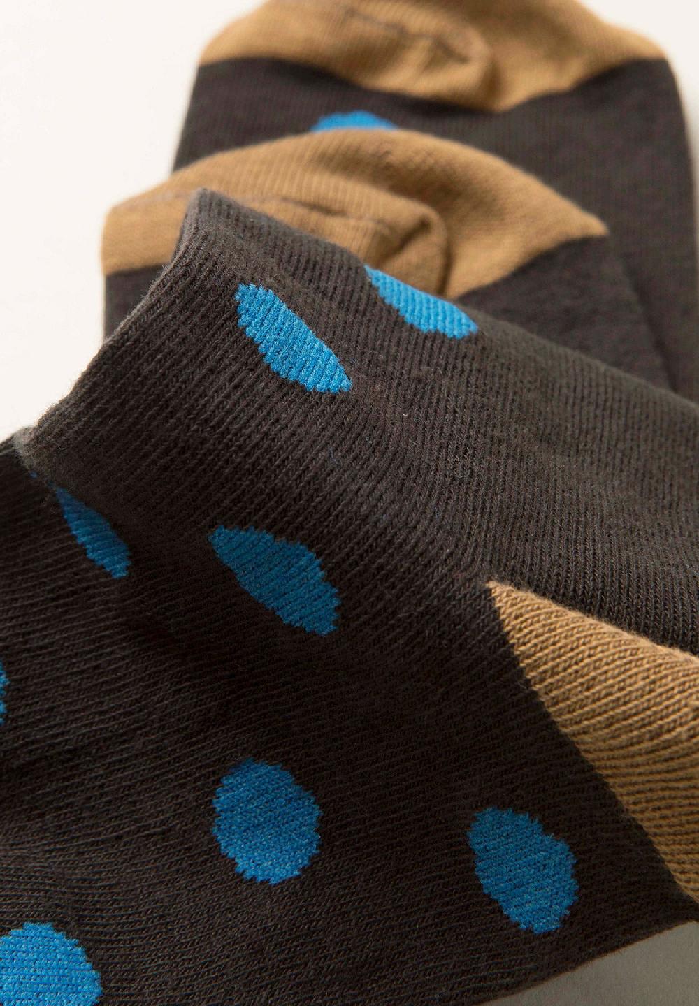 Angelico Calzino marrone pois misto cotone Flash Sale