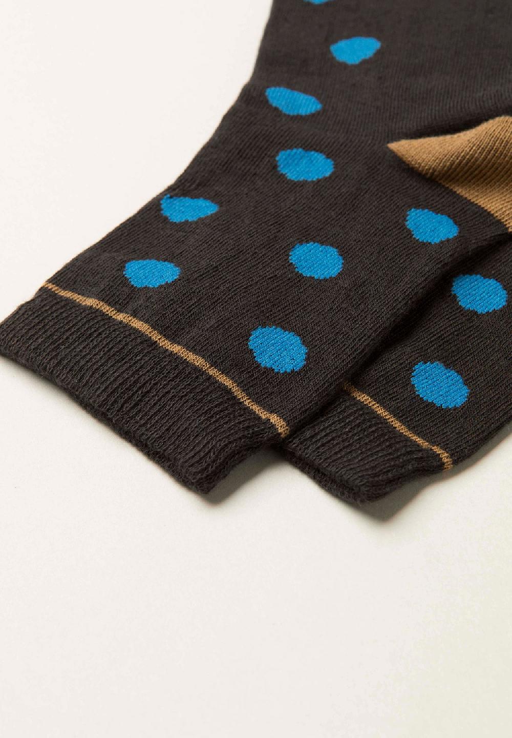 Angelico Calzino marrone pois misto cotone Flash Sale