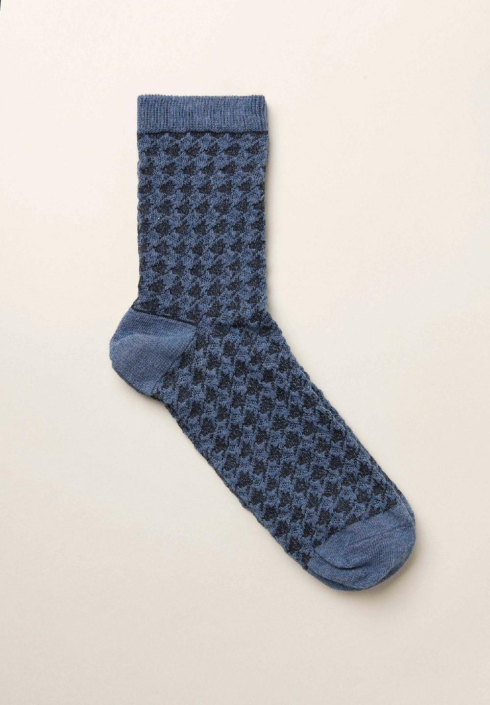 Angelico Calzini turchesi Pied de Poule cotone stretch Black Friday