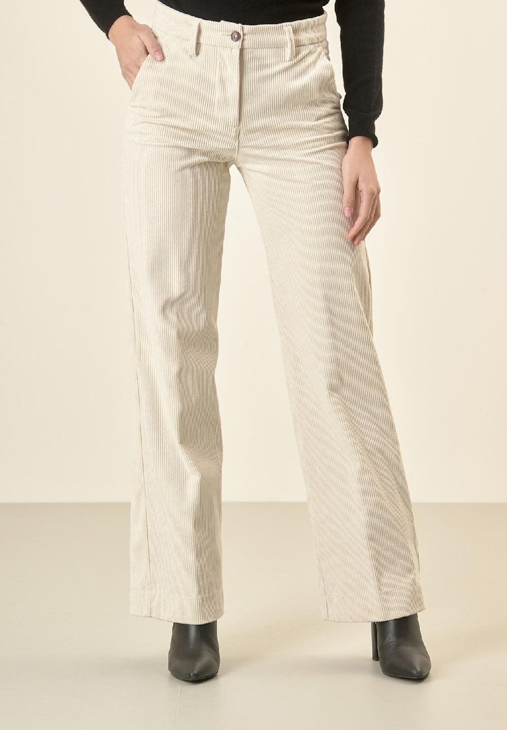 Angelico Pantalone avorio velluto palazzo Lightning offer
