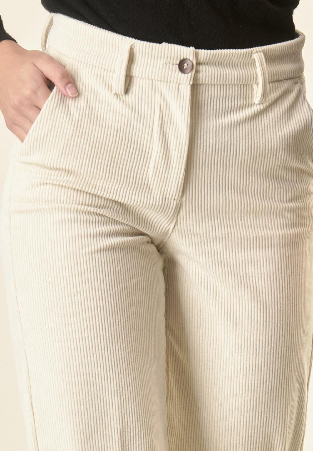 Angelico Pantalone avorio velluto palazzo Lightning offer