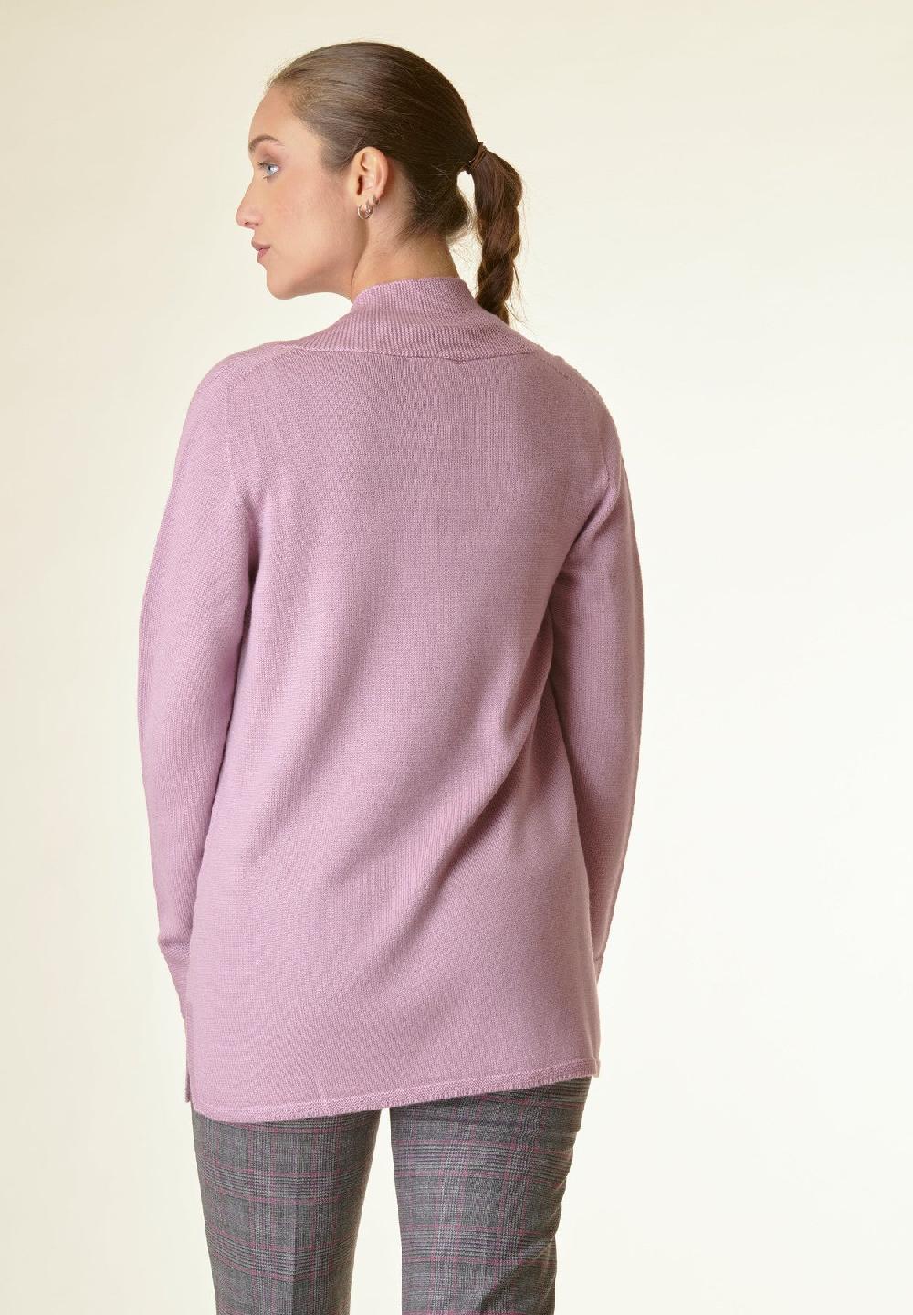 Angelico Cardigan rosa collo a scialle Offerte stagionali