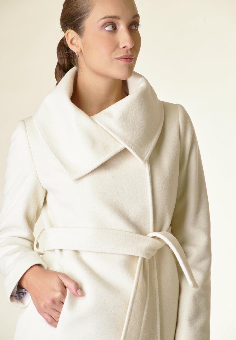 Angelico Cappotto panna collo anello Sconti VIP