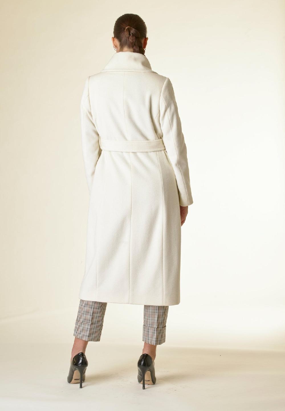 Angelico Cappotto panna collo anello Sconti VIP