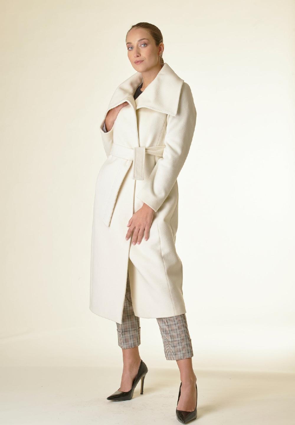 Angelico Cappotto panna collo anello Sconti VIP
