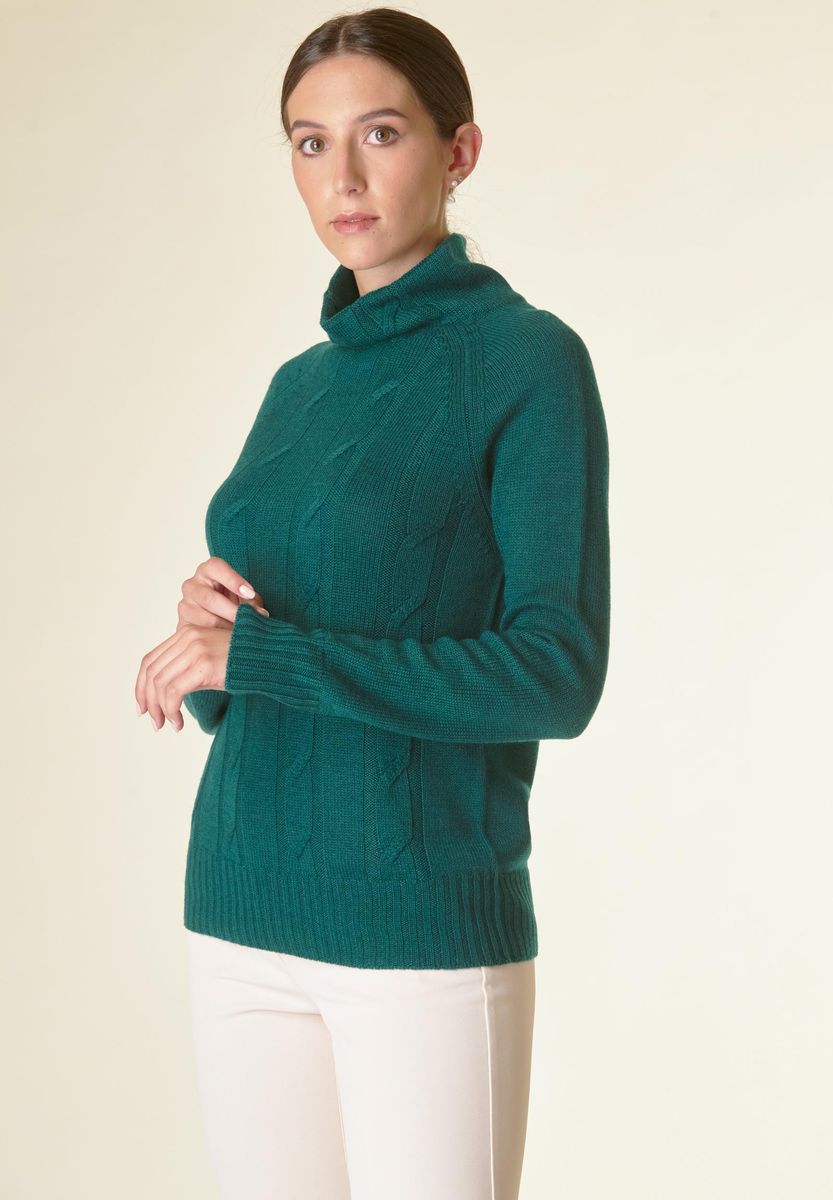 Angelico Lupetto verdone motivo trecce raglan Ritorno libero