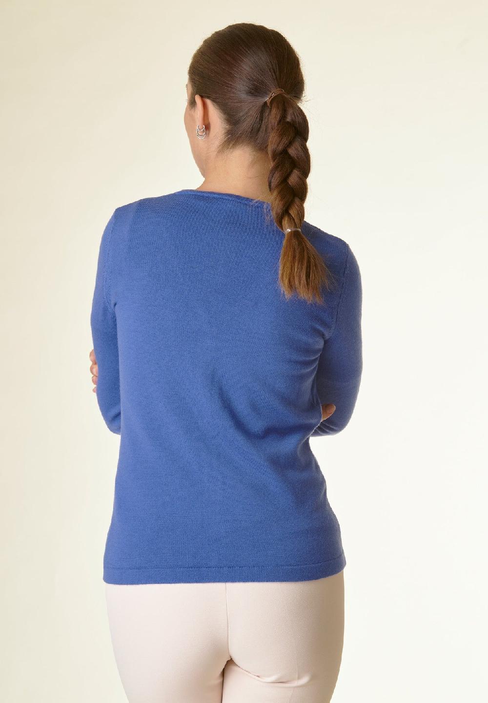 Angelico Cardigan bluette lana merinos Ultimi tre giorni