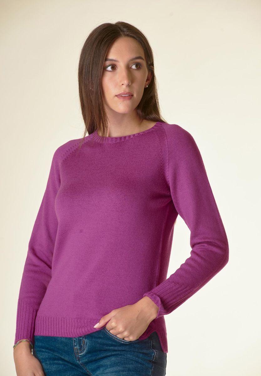 Angelico Maglia ciclamino girocollo raglan Lana-Gatto Only for today