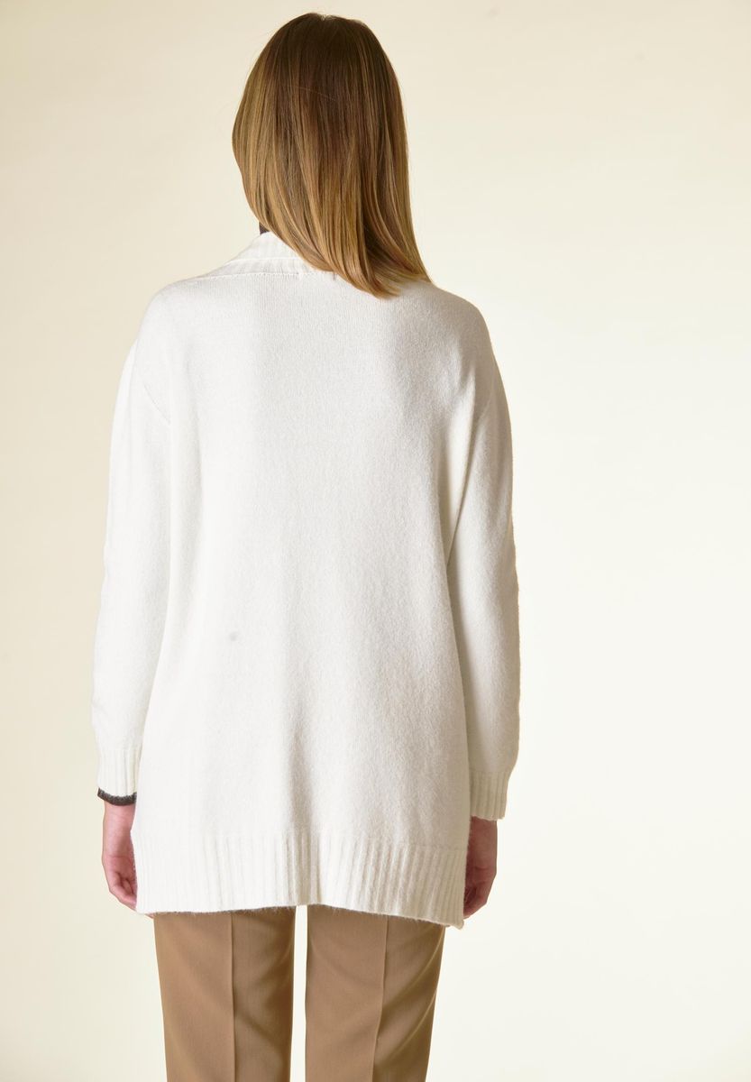 Angelico Cardigan panna sciallato tasconi soft Sostegno trimestrale